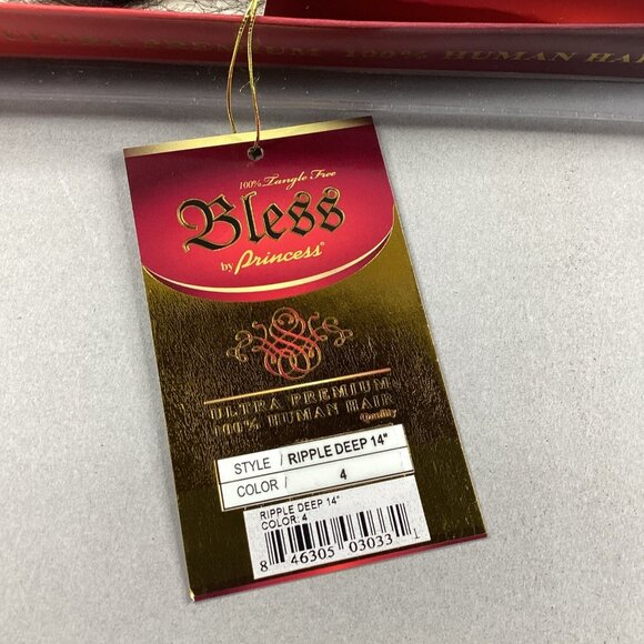 Bless Ripple Deep 14" #4 Dark Brown Blend Hair Extensions Plus Closure - Picture 4 of 6